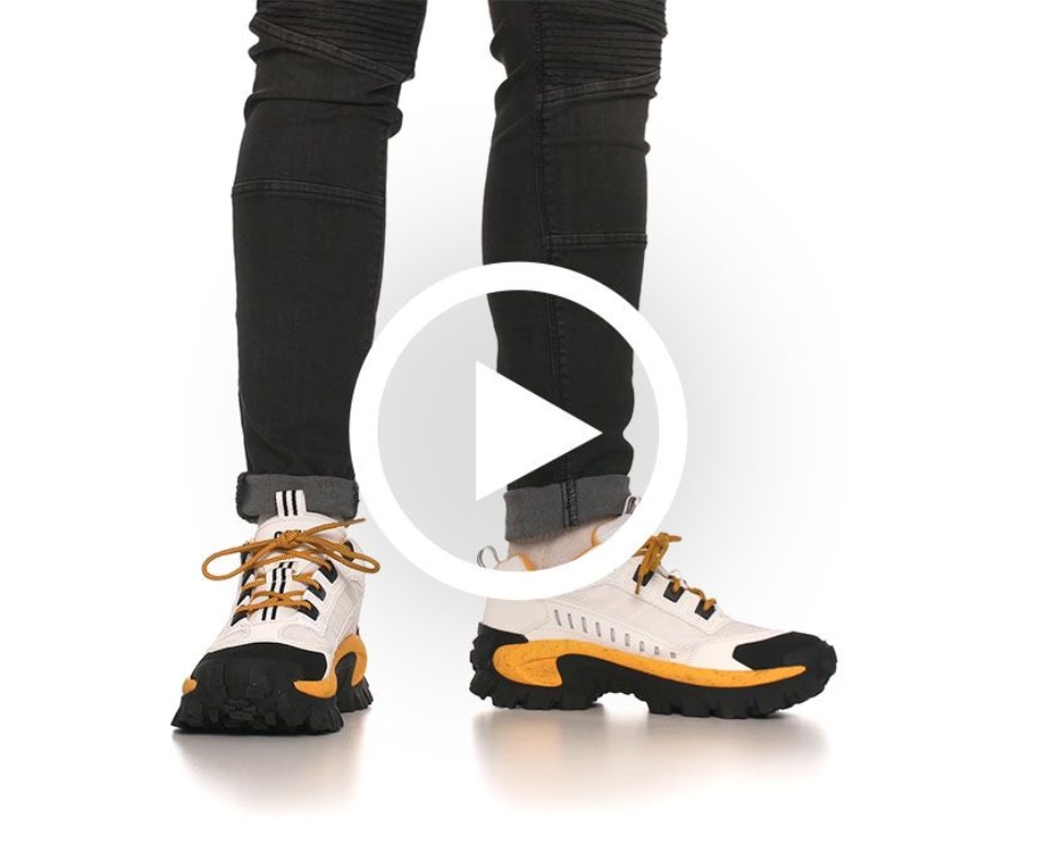 CAT Footwear Intruder Shoe White-Yellow