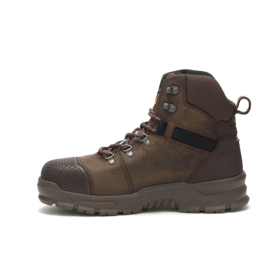 CAT Footwear Men\s Accomplice X Waterproof Steel Toe CSA Work Boot Real Brown