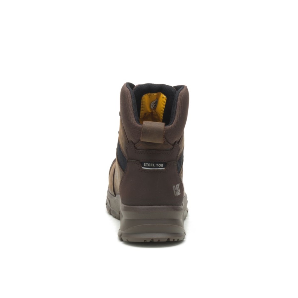CAT Footwear Men\s Accomplice X Waterproof Steel Toe CSA Work Boot Real Brown