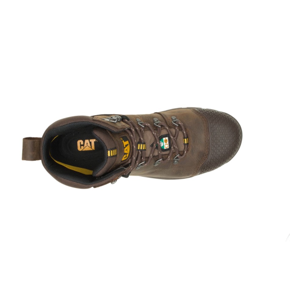 CAT Footwear Men\s Accomplice X Waterproof Steel Toe CSA Work Boot Real Brown