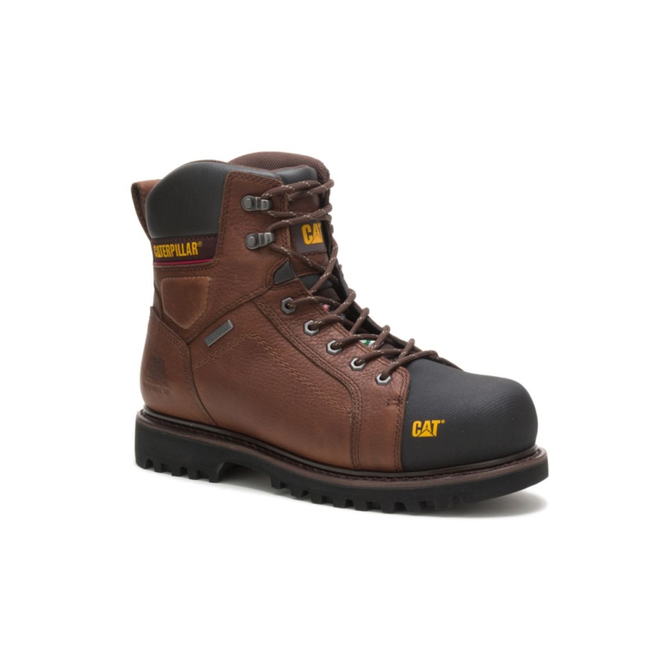 CAT Footwear Men\s Control 6” Waterproof TX Composite Toe CSA Work Boot Oak