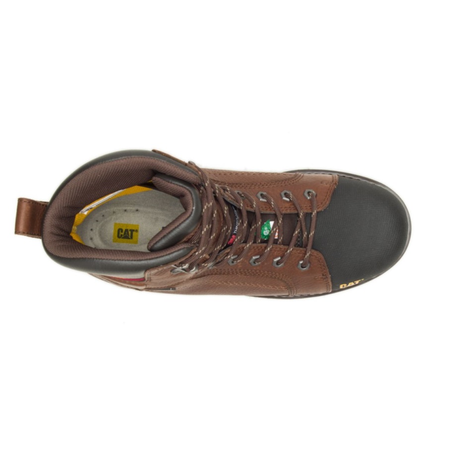 CAT Footwear Men\s Control 6” Waterproof TX Composite Toe CSA Work Boot Oak