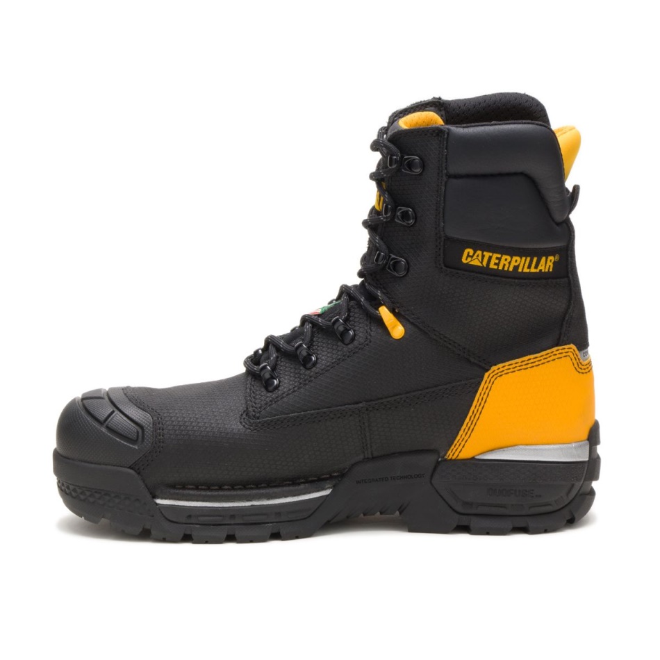 CAT Footwear Men\s Excavator LT 8” Waterproof TX Composite Toe CSA Work Boot Black