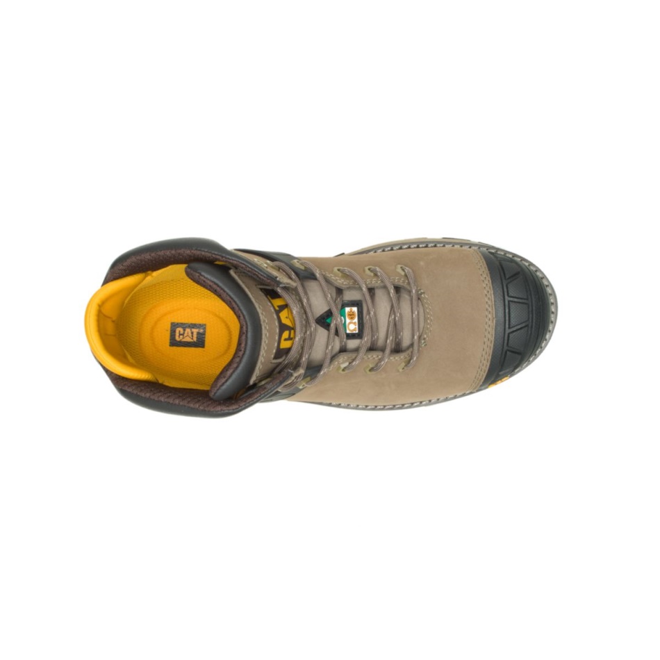 CAT Footwear Men\s Excavator Superlite Waterproof Carbon Composite Toe CSA Work Boot Bungee Cord