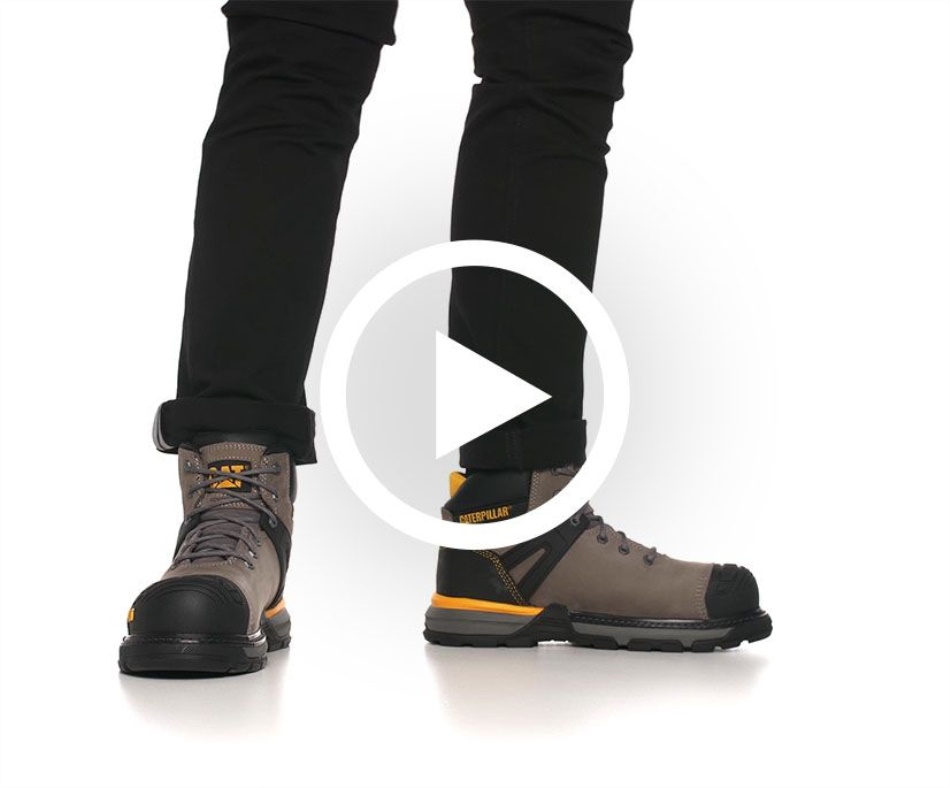 CAT Footwear Men\s Excavator Superlite Waterproof Carbon Composite Toe CSA Work Boot Pewter
