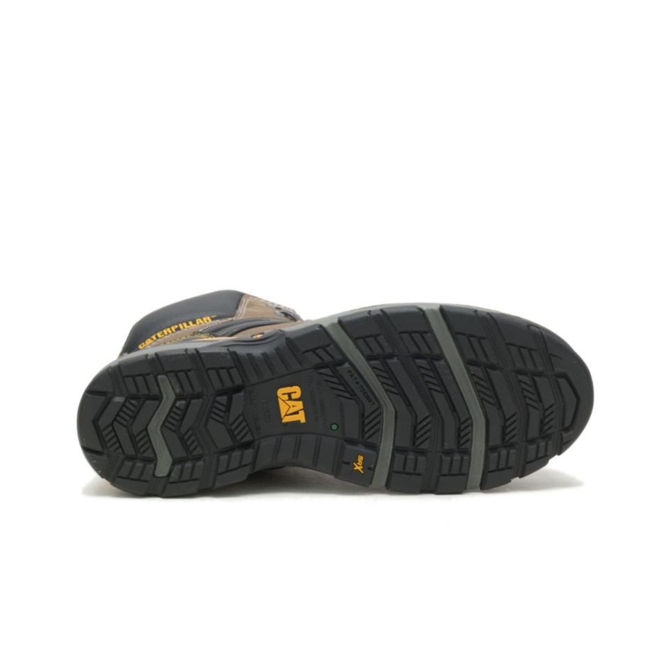 CAT Footwear Men\s Excavator Superlite Waterproof Carbon Composite Toe CSA Work Boot Pewter