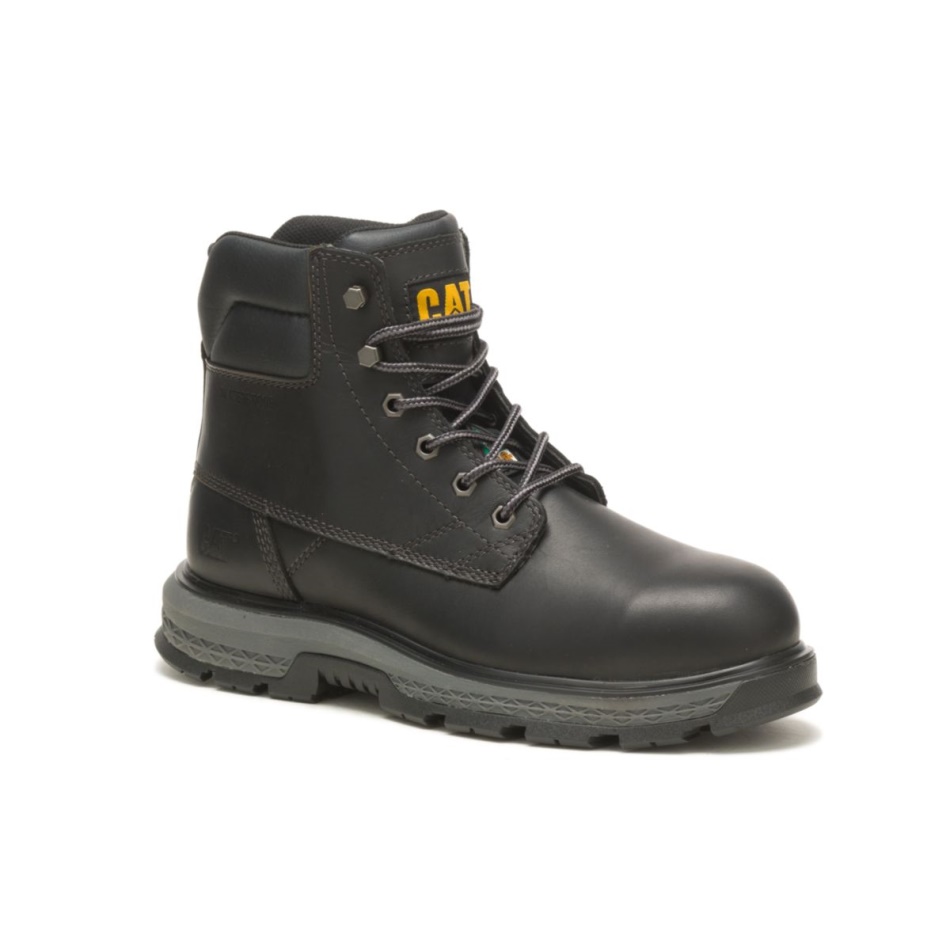 CAT Footwear Men\s Exposition 6” Waterproof Alloy Toe CSA Work Boot Black