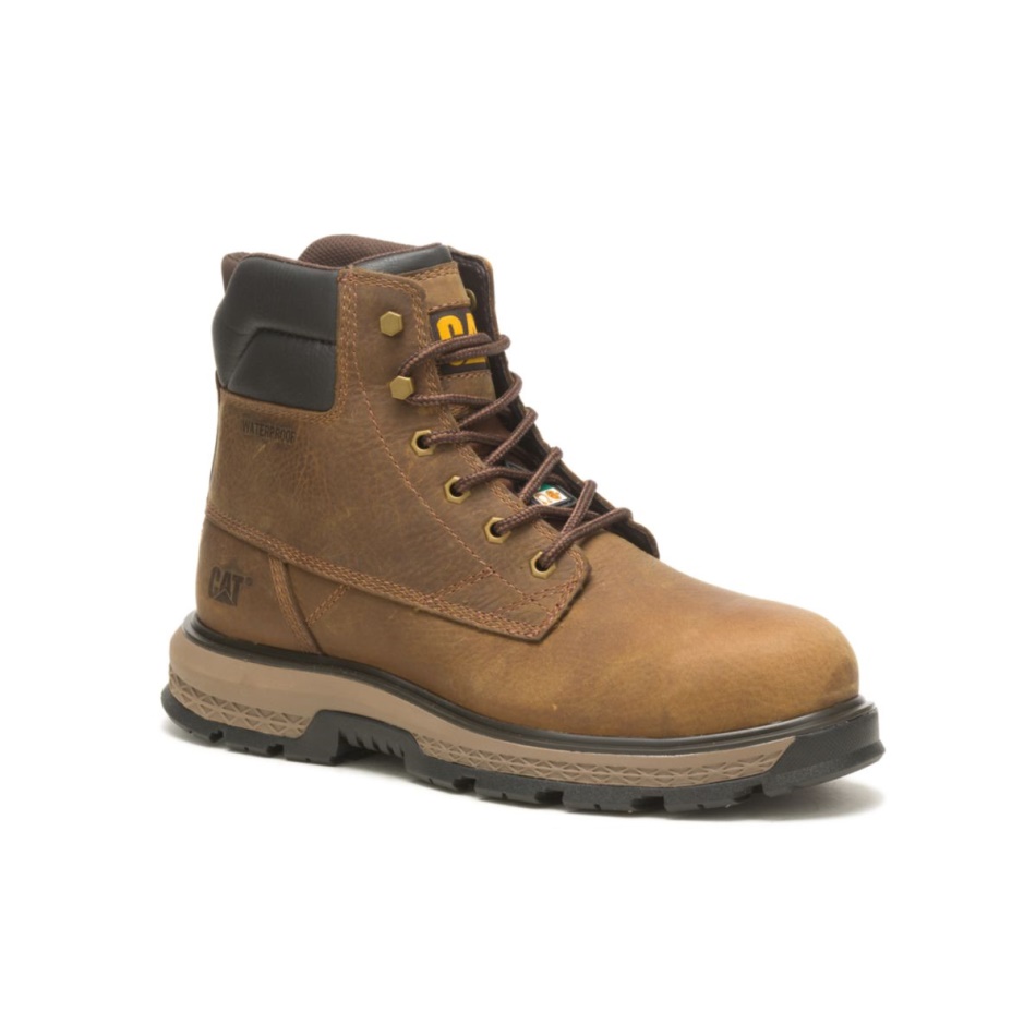 CAT Footwear Men\s Exposition 6” Waterproof Alloy Toe CSA Work Boot Pyramid