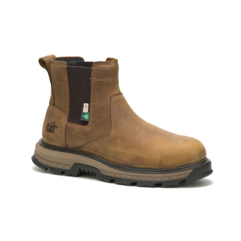 CAT Footwear Men\s Exposition Chelsea Alloy Toe CSA Work Boot Pyramid