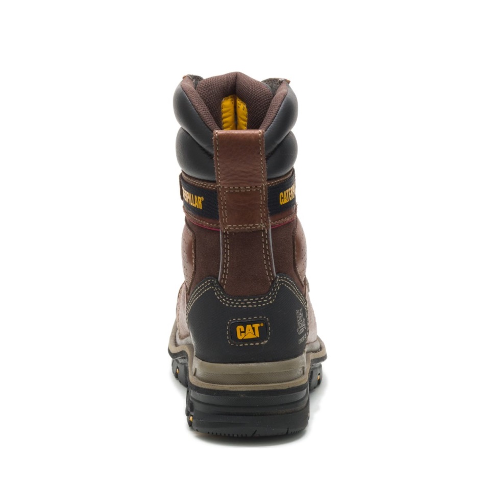 CAT Footwear Men\s Hauler 8” Waterproof Composite Toe CSA Work Boot Oak