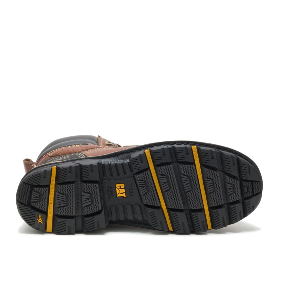 CAT Footwear Men\s Hauler 8” Waterproof Composite Toe CSA Work Boot Oak