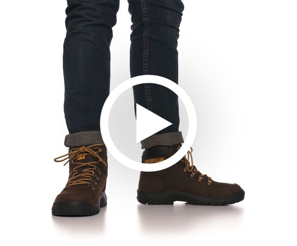 CAT Footwear Men\s Outline Steel Toe CSA Work Boot Brown