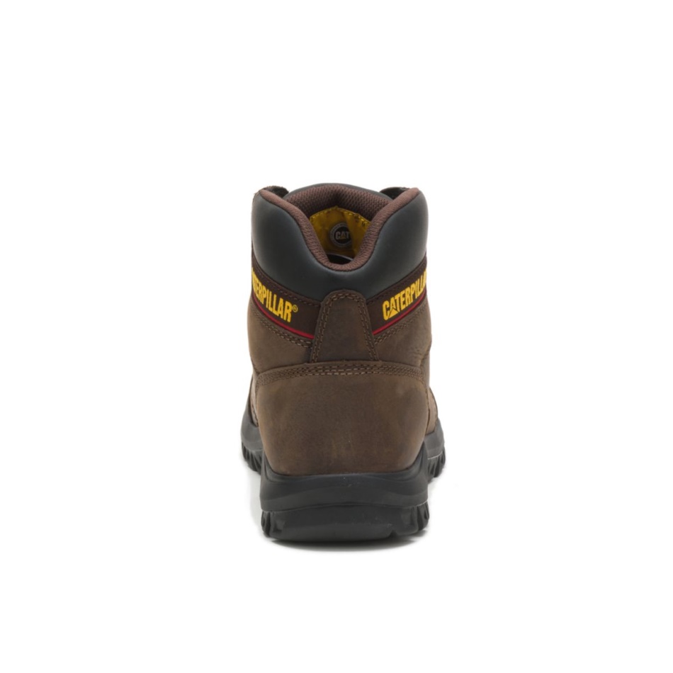 CAT Footwear Men\s Outline Steel Toe CSA Work Boot Brown
