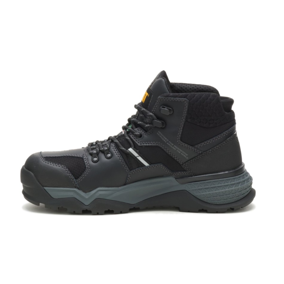 CAT Footwear Men\s Provoke Mid Waterproof Alloy Toe CSA Work Boot Black