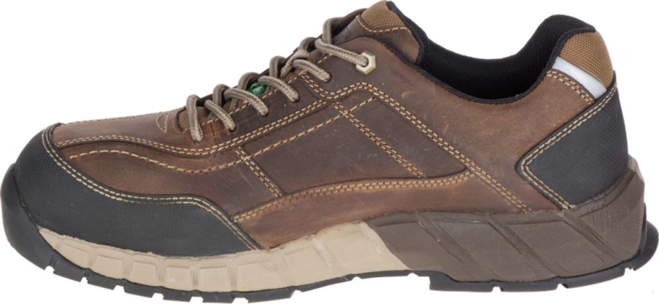 CAT Footwear Men\s Streamline Leather CSA Composite Toe Work Shoe Dark Beige