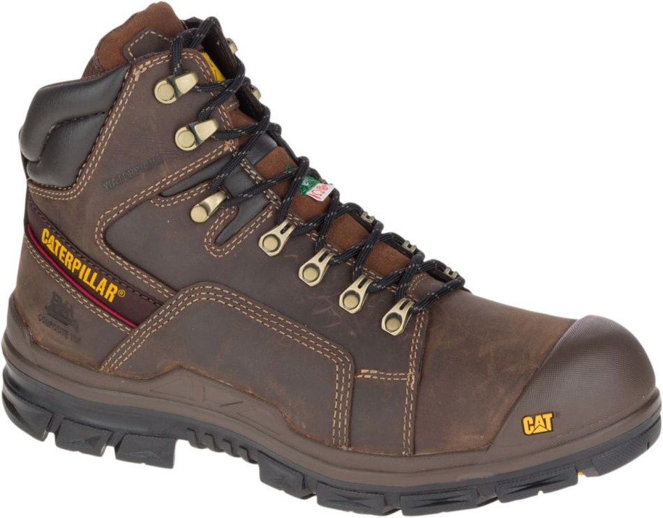 CAT Footwear Men\s Struts Waterproof TX CSA NT Work Boot Dark Brown