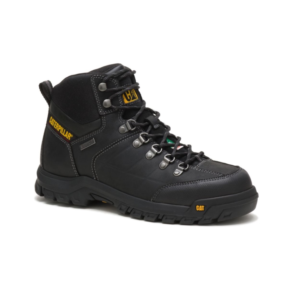 CAT Footwear Men\s Threshold Waterproof Steel Toe CSA Work Boot Black