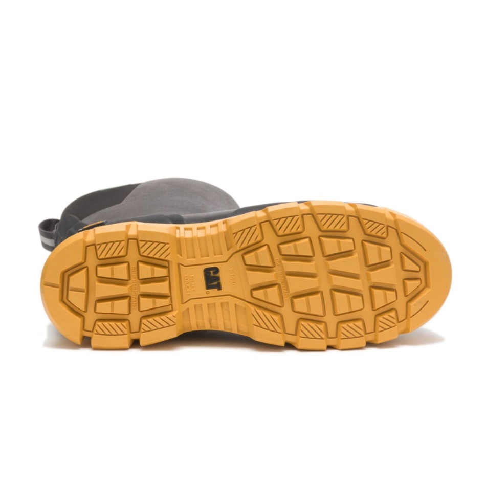 CAT Footwear Stormers 11” Steel Toe CSA Work Boot Black-Cat Yellow