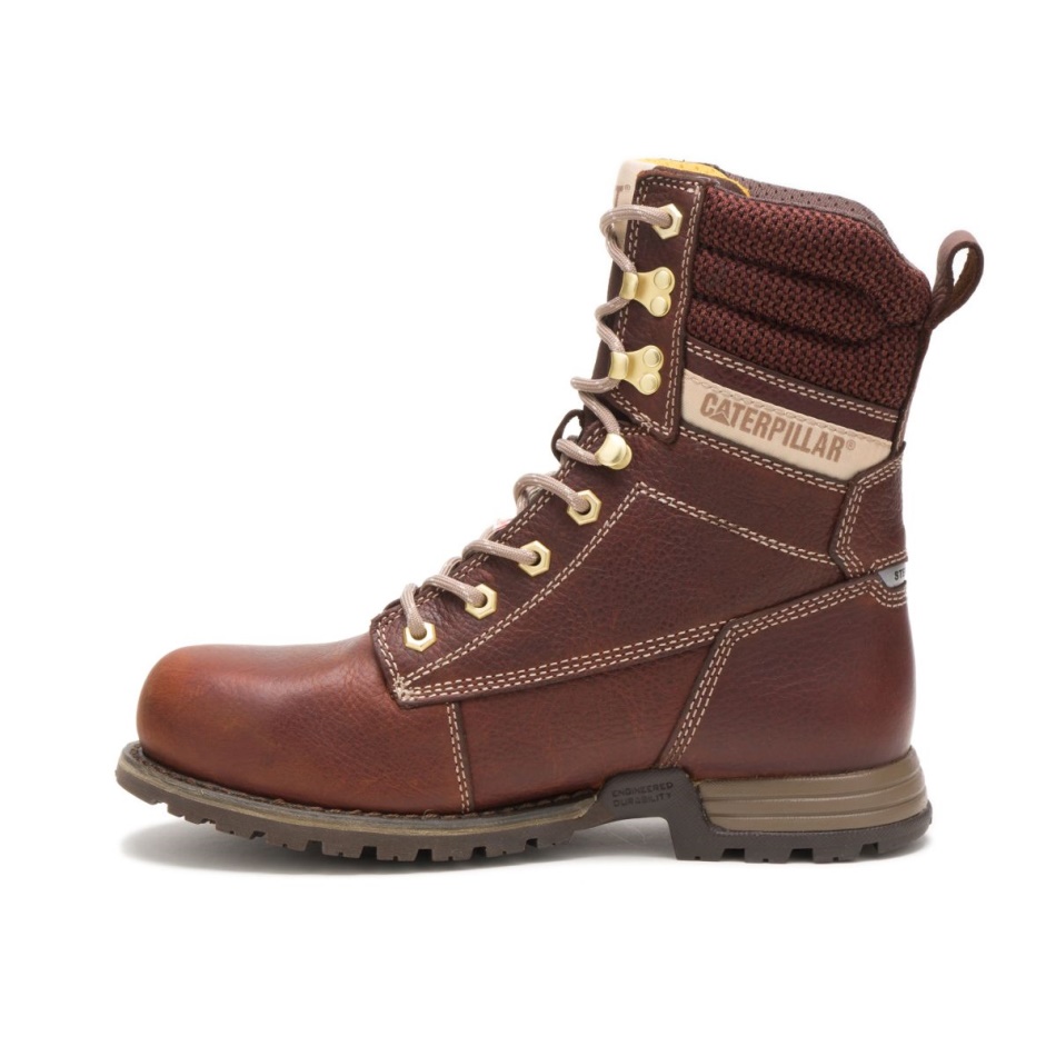 CAT Footwear Women\s Clover 8” Steel Toe CSA Tawny