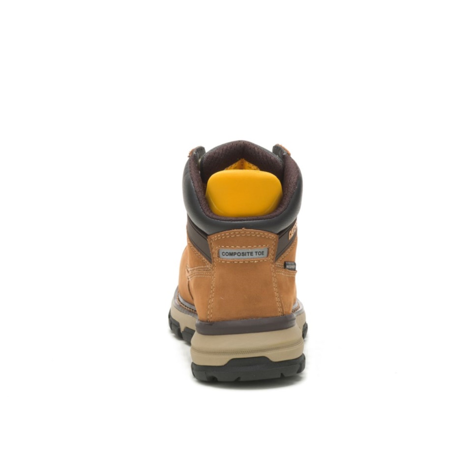 CAT Footwear Women\s Excavator Superlite Waterproof Carbon Composite Toe CSA Work Boot Sudan Brown