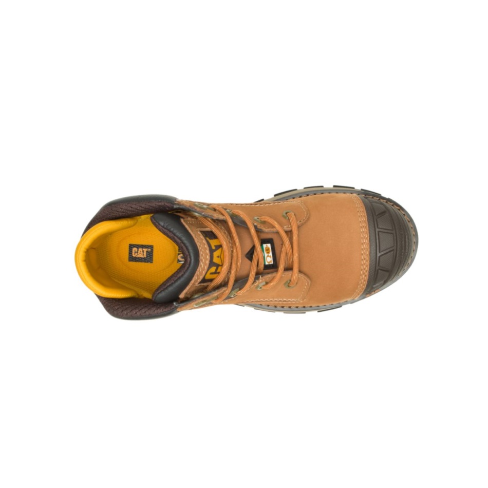 CAT Footwear Women\s Excavator Superlite Waterproof Carbon Composite Toe CSA Work Boot Sudan Brown