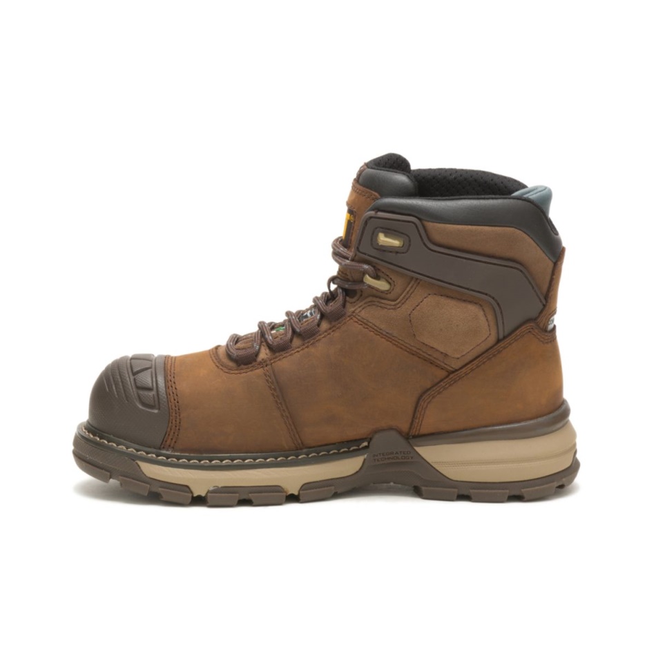 CAT Footwear Women\s Excavator Superlite Waterproof Thinsulate Carbon Composite Toe CSA Work Boot Dark Brown