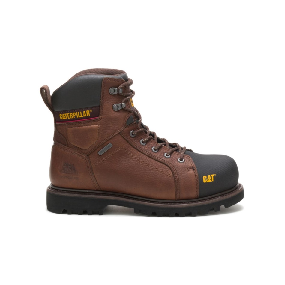 CAT Footwear Men's Control 6” Waterproof TX Composite Toe CSA Work Boot Oak