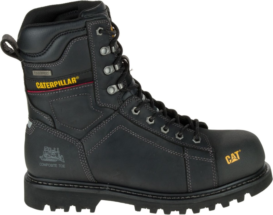 CAT Footwear Men's Control 8” Waterproof Composite Toe CSA Work Boot Black