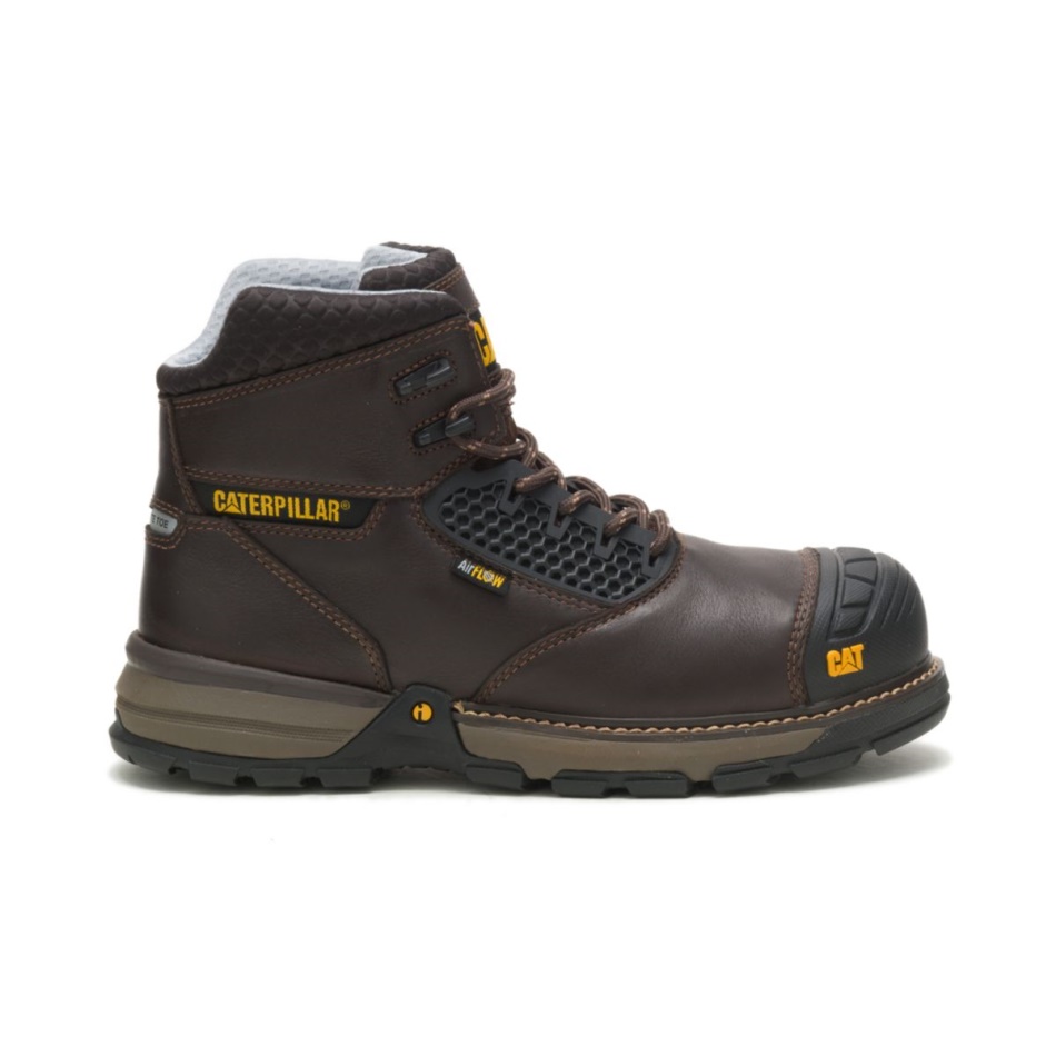 CAT Footwear Men's Excavator Superlite Cool Carbon Composite Toe CSA Work Boot Dark Brown