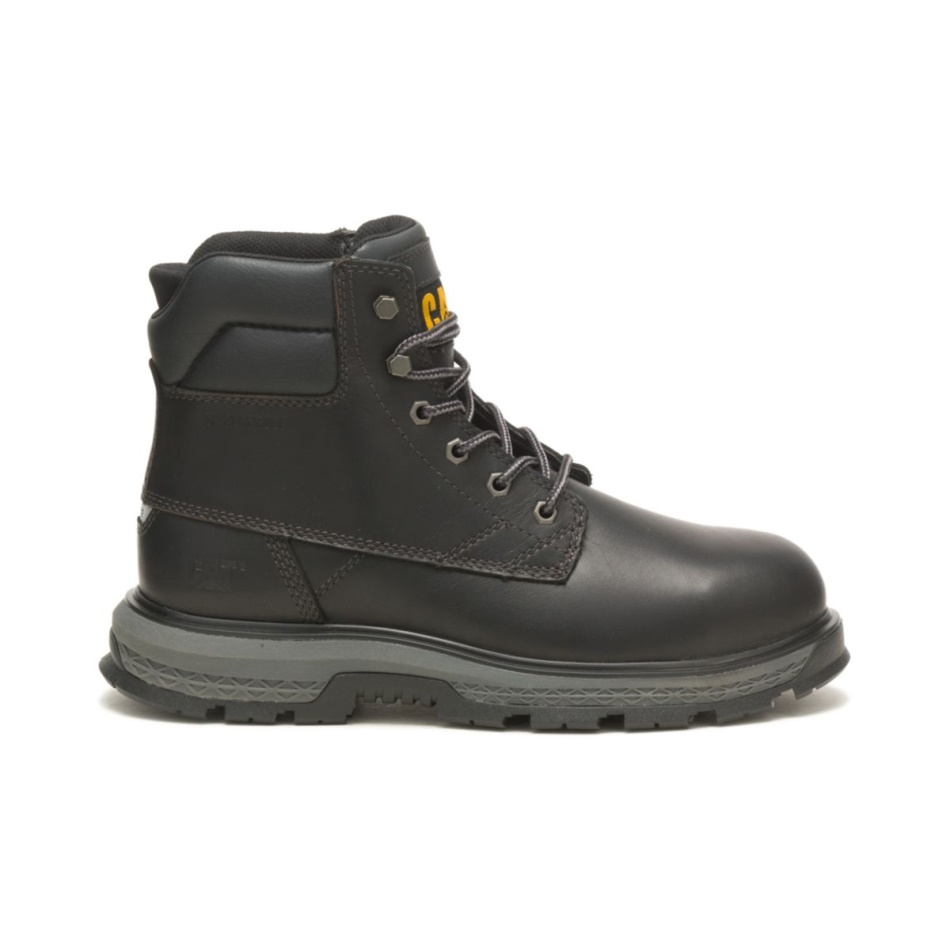CAT Footwear Men's Exposition 6” Waterproof Alloy Toe CSA Work Boot Black