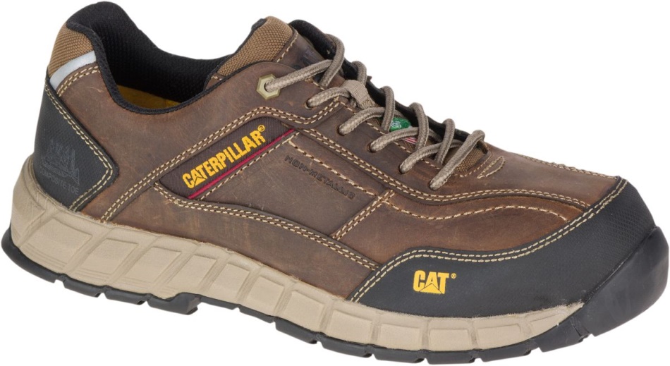 CAT Footwear Men's Streamline Leather CSA Composite Toe Work Shoe Dark Beige