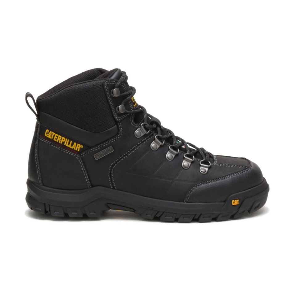 CAT Footwear Men's Threshold Waterproof Steel Toe CSA Work Boot Black